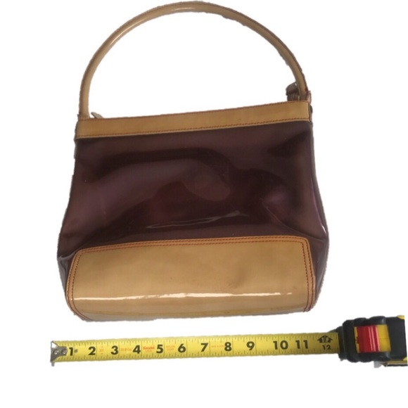 MONSAC Vintage jelly tote in pink with tan straps - Picture 6 of 8